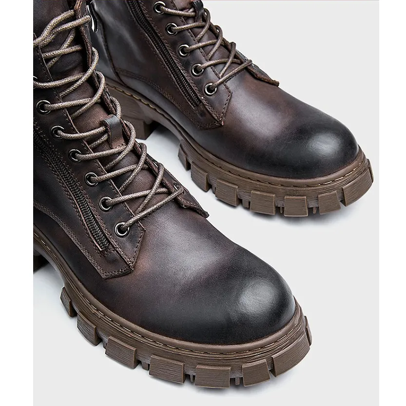 Funki Buys | Boots | Men's Rustic Vintage Leather Ankle Boot