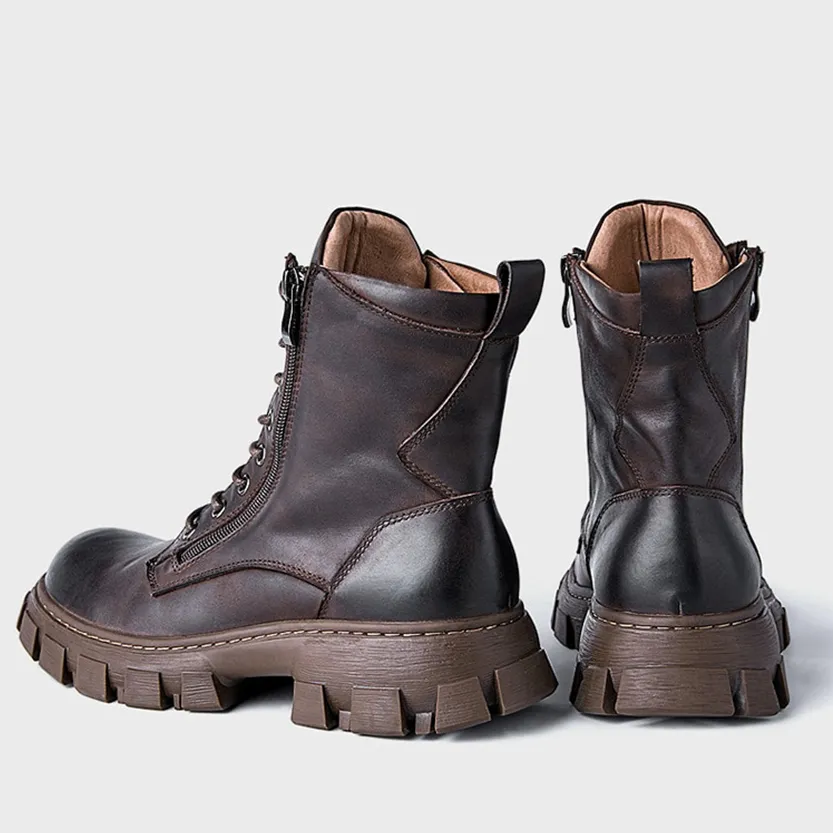 Funki Buys | Boots | Men's Rustic Vintage Leather Ankle Boot