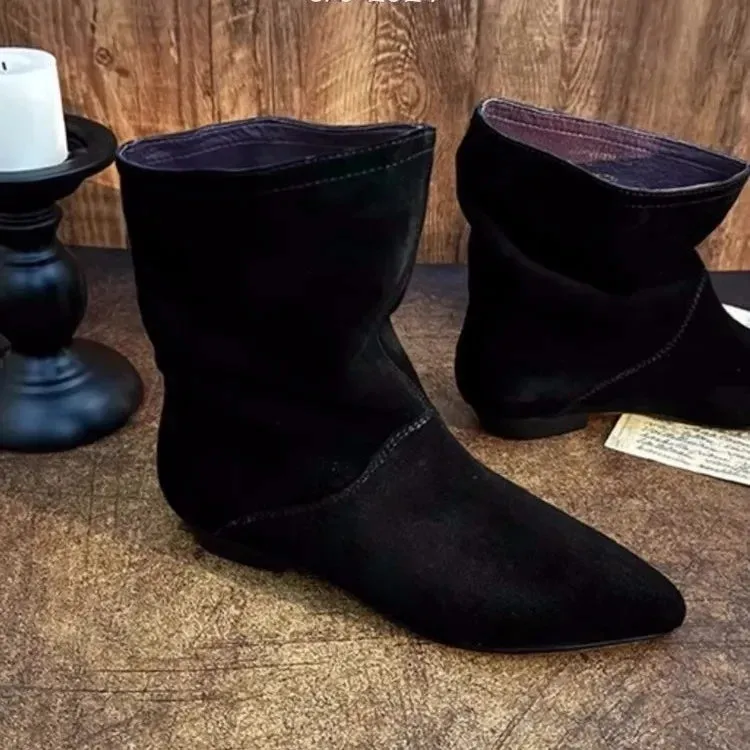 Gwen Slouchy Suede Ankle Boots