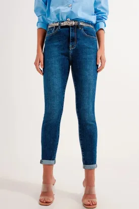 High Rise Skinny Jeans In Darkwash