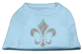 Holiday Fleur de lis Rhinestone Shirts Baby Blue L (14)