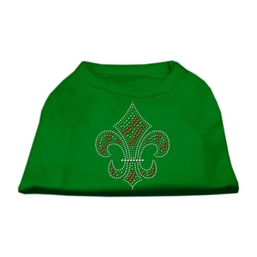 Holiday Fleur de Lis Rhinestone Shirts Emerald Green Sm (10)