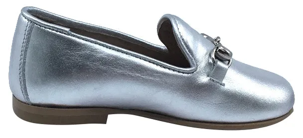 Hoo Shoes Chain Smoking Loafer, Silver