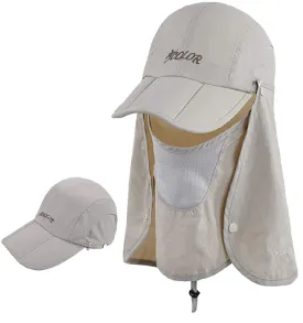 Icolor UPF 50  Sun Cap Fishing Hats Ponytail