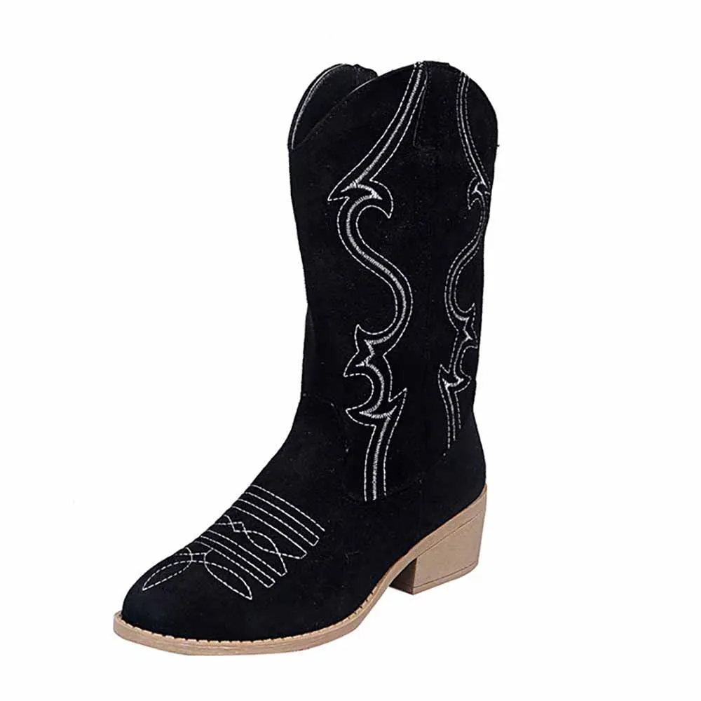 Ladies Wide Calf Cowgirl Cowboy Western Boots