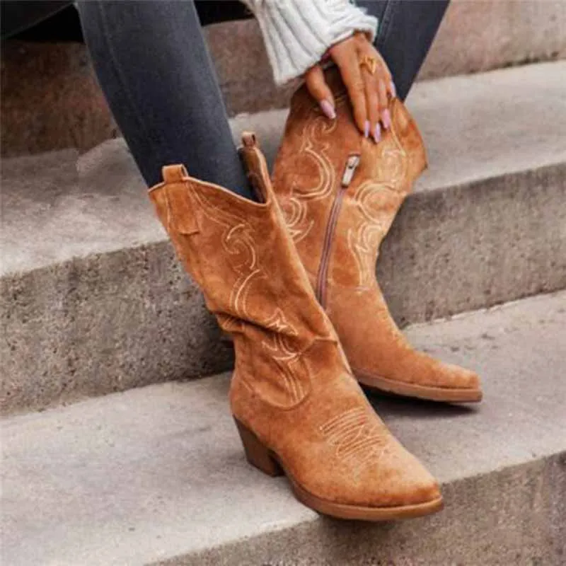 Ladies Wide Calf Cowgirl Cowboy Western Boots