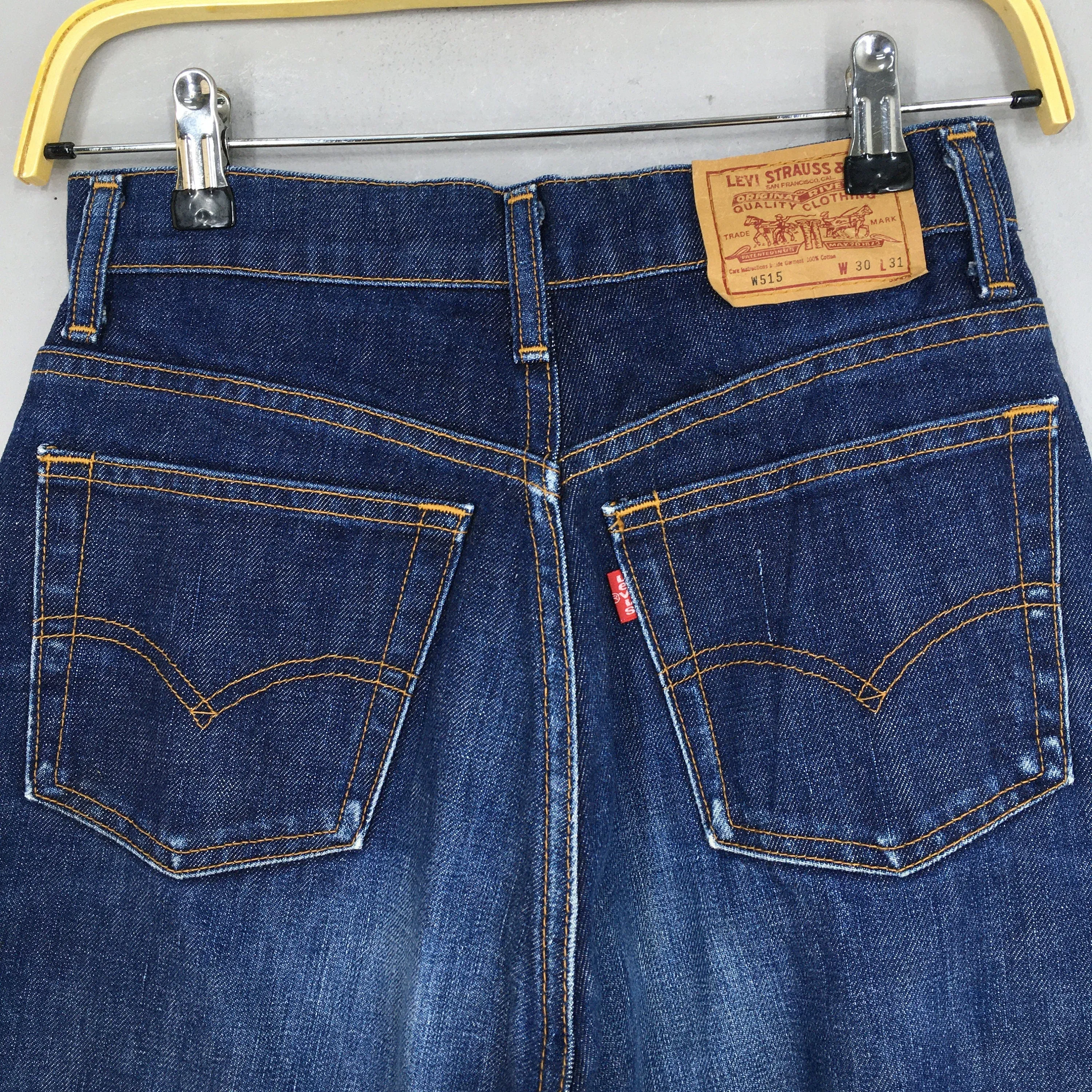 Levi's 515 Indigo Blue Jeans Faded Dirty Size 26x30