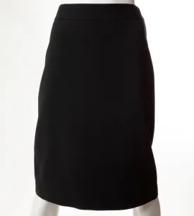 LITTLE BLACK SKIRT CREPE PENCIL SKIRT-EXTRA LONG BLACK