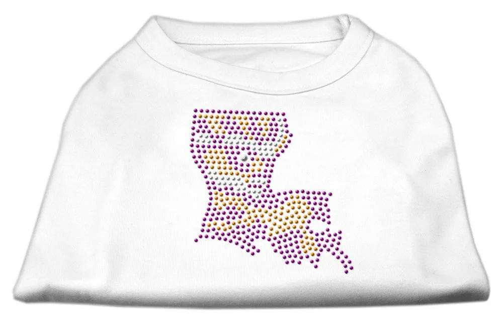 Louisiana Rhinestone Shirts White S (10)