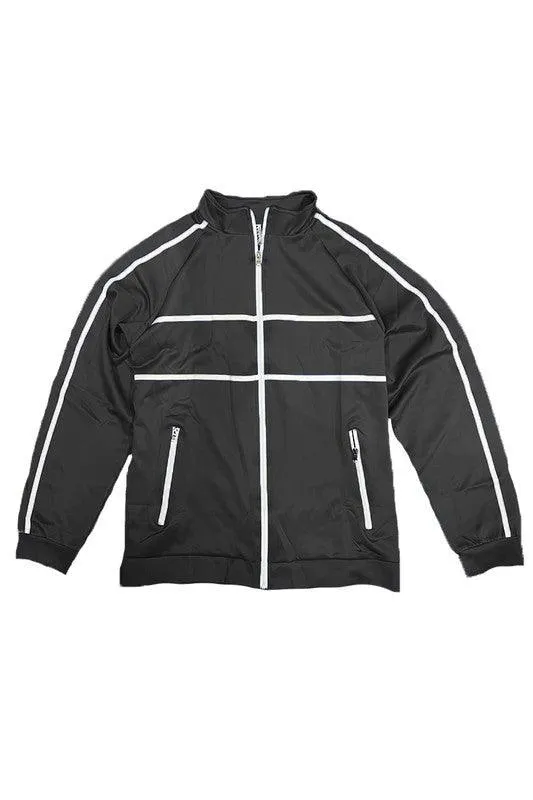 Mens Tape Stripe Track Jacket