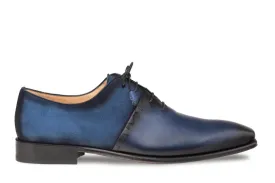 Mezlan Blue Men's Lace-Up Shoes Colomer Calf/Suede Oxford Style No:21342