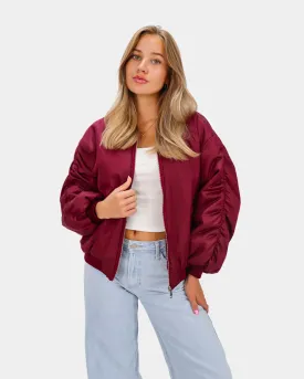 Nela Bomber Burgundy