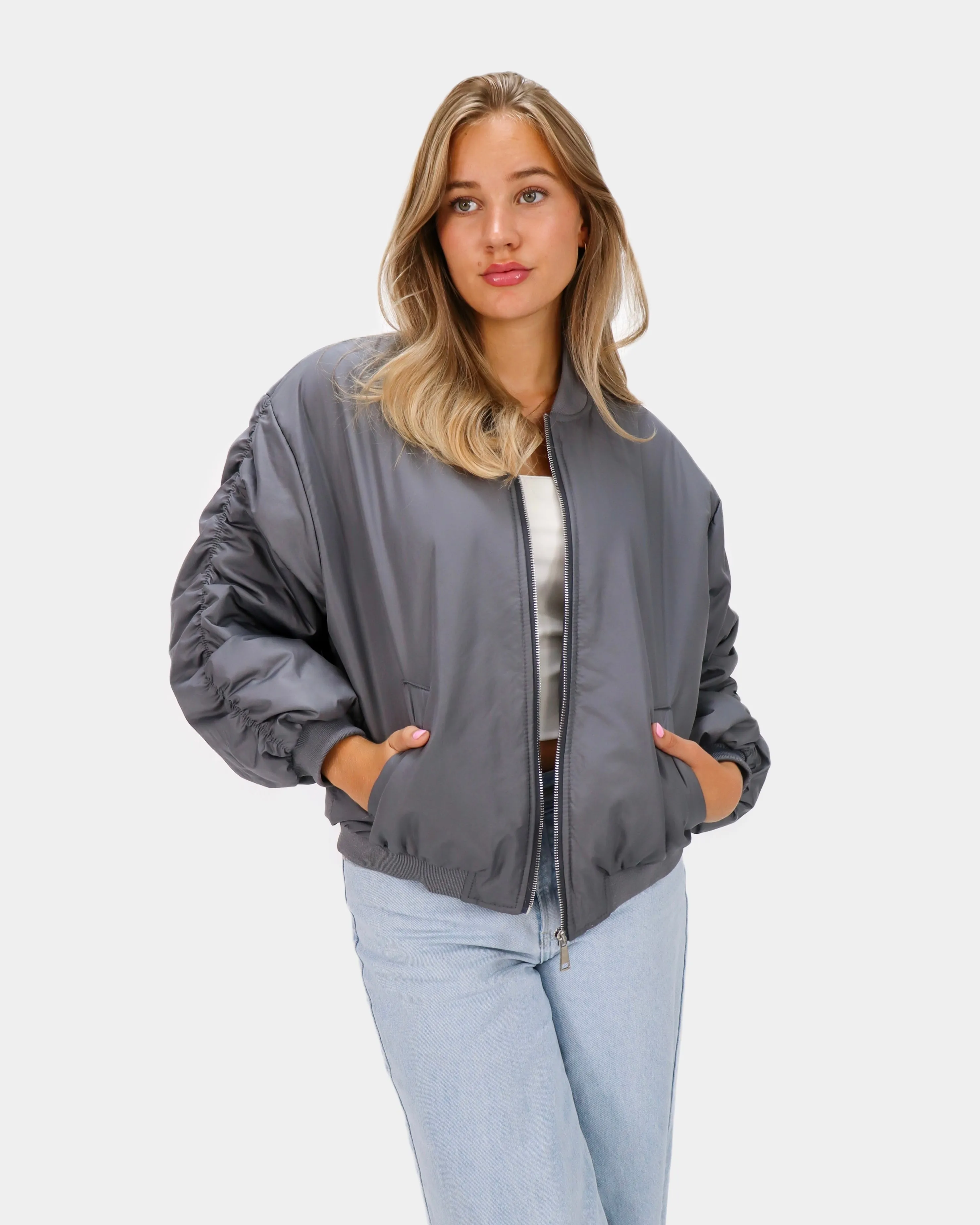 Nela Bomber Grey