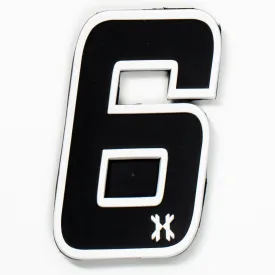 Number "6" Rubber Velcro Patch