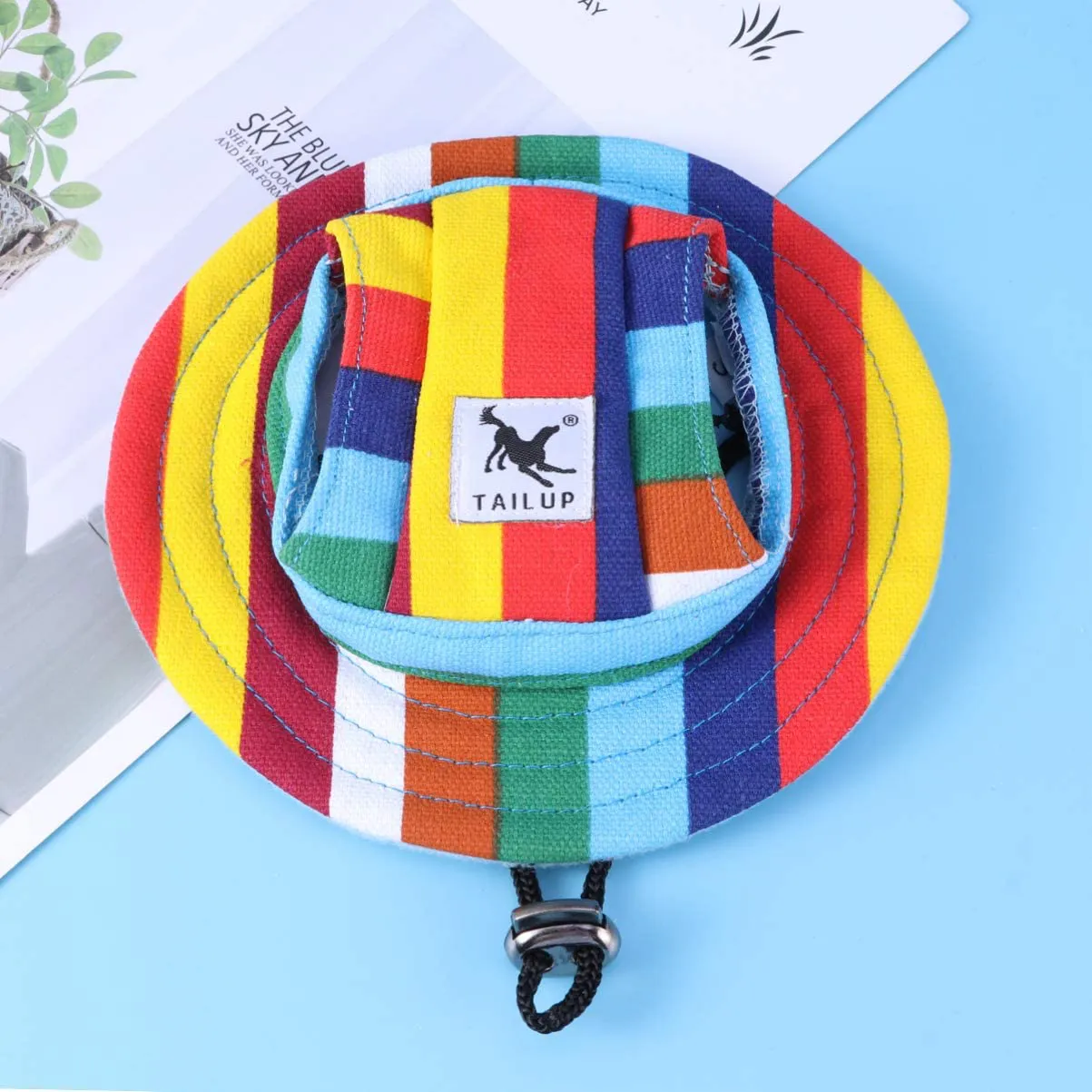 POPETPOP Fashion Pet Dog Hats Puppy Visor Cap Dogs Baseball Sport Hats Mesh Sun Cap with Ear Holes for Small and Medium Dogs Size S