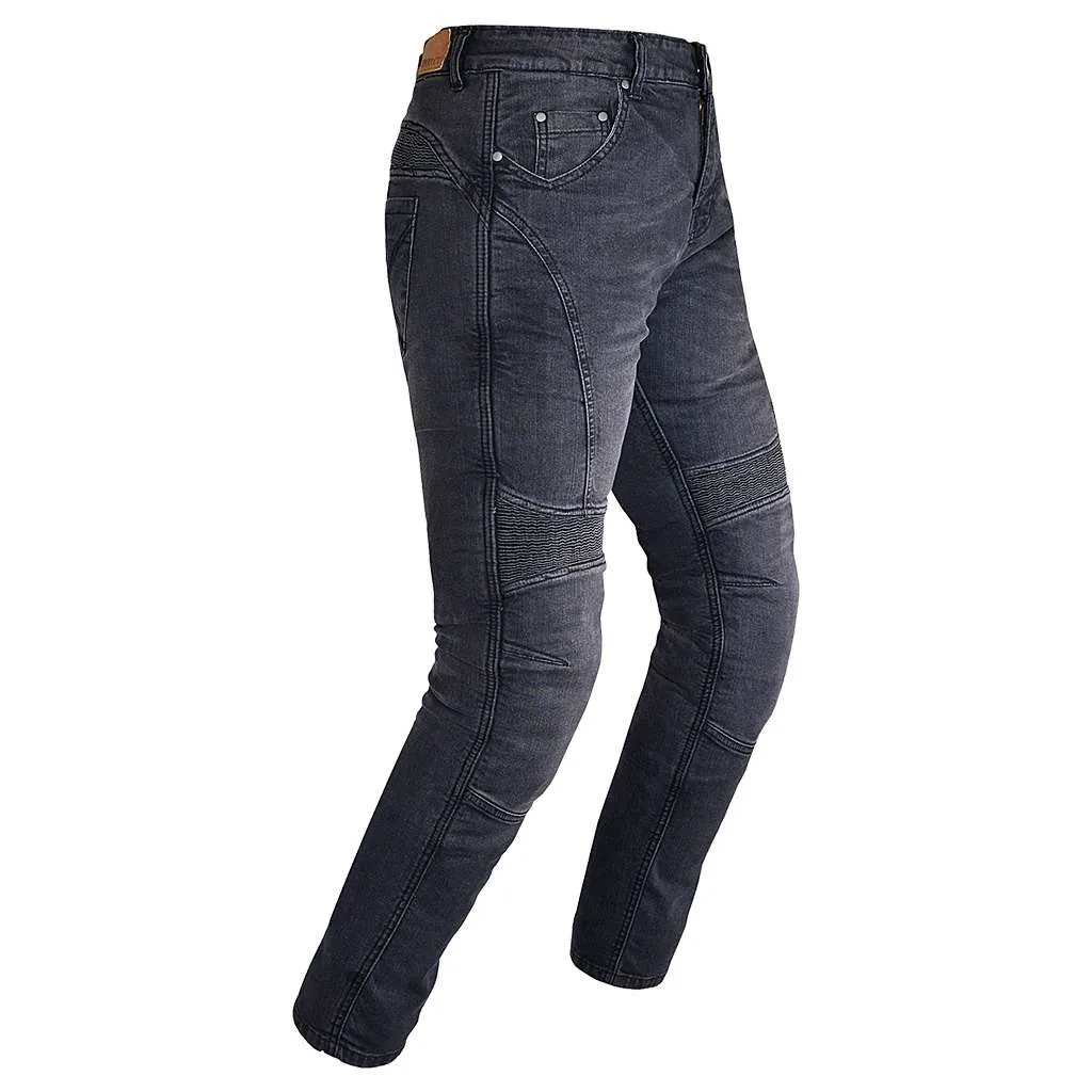 RIDERACT® Men's Bikers Style Jeans Black Reinforced with Aramid Fiber