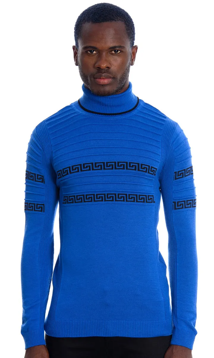 Royal Turtleneck With Black Design