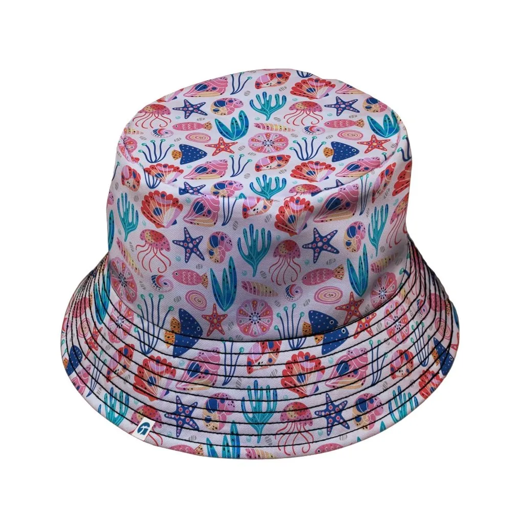 Science Cute Marine Biology Pink Bucket Hat