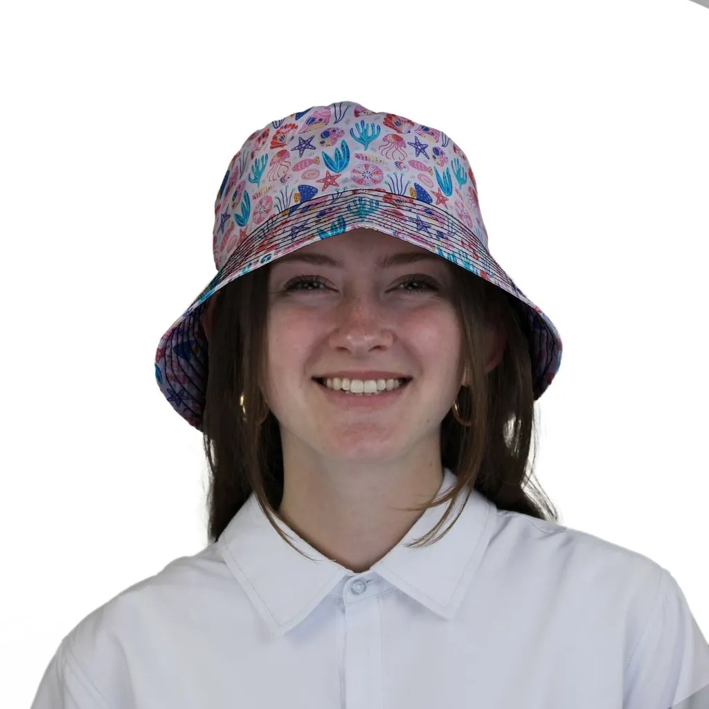 Science Cute Marine Biology Pink Bucket Hat