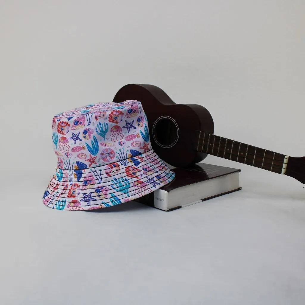 Science Cute Marine Biology Pink Bucket Hat