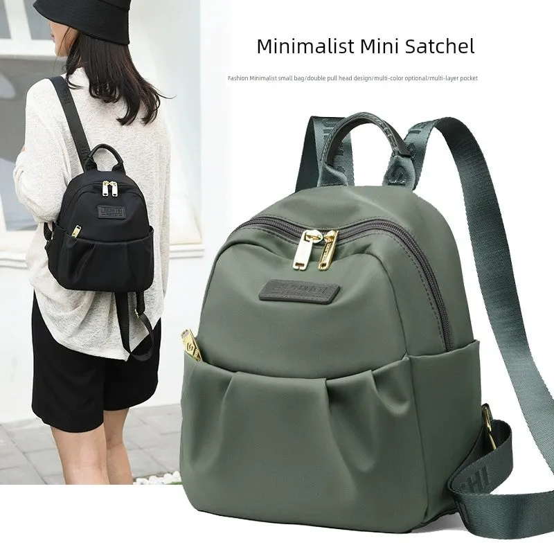 Small Backpack Women's 2023 New Arrival Fashion Fancy Travel Oxford Cloth Backpack Women's Lightweight Shopping Women's Bag