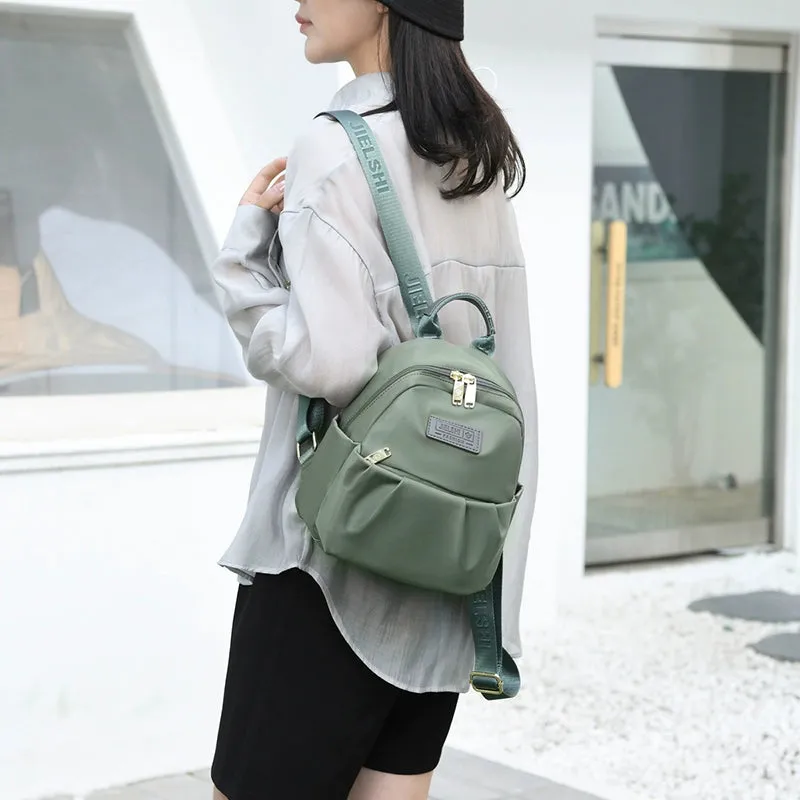 Small Backpack Women's 2023 New Arrival Fashion Fancy Travel Oxford Cloth Backpack Women's Lightweight Shopping Women's Bag