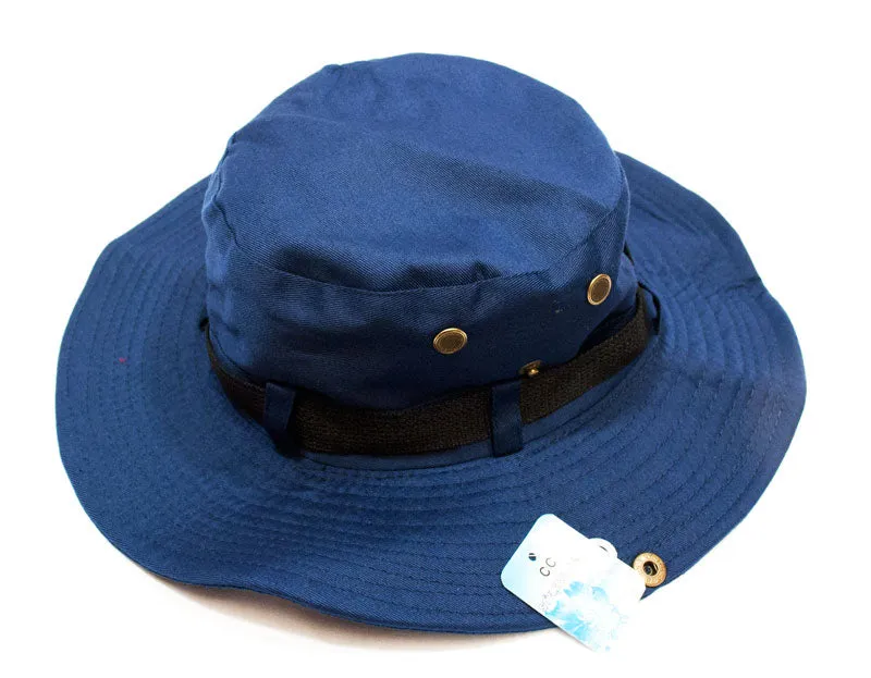 Solid Color Bucket Hat with Flap Neck Cover