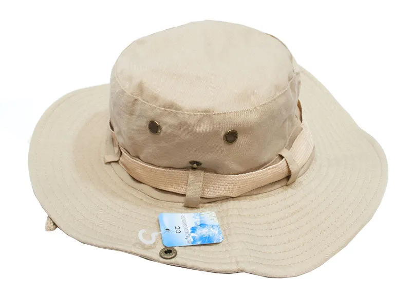 Solid Color Bucket Hat with Flap Neck Cover