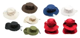 Solid Color Bucket Hat with Flap Neck Cover