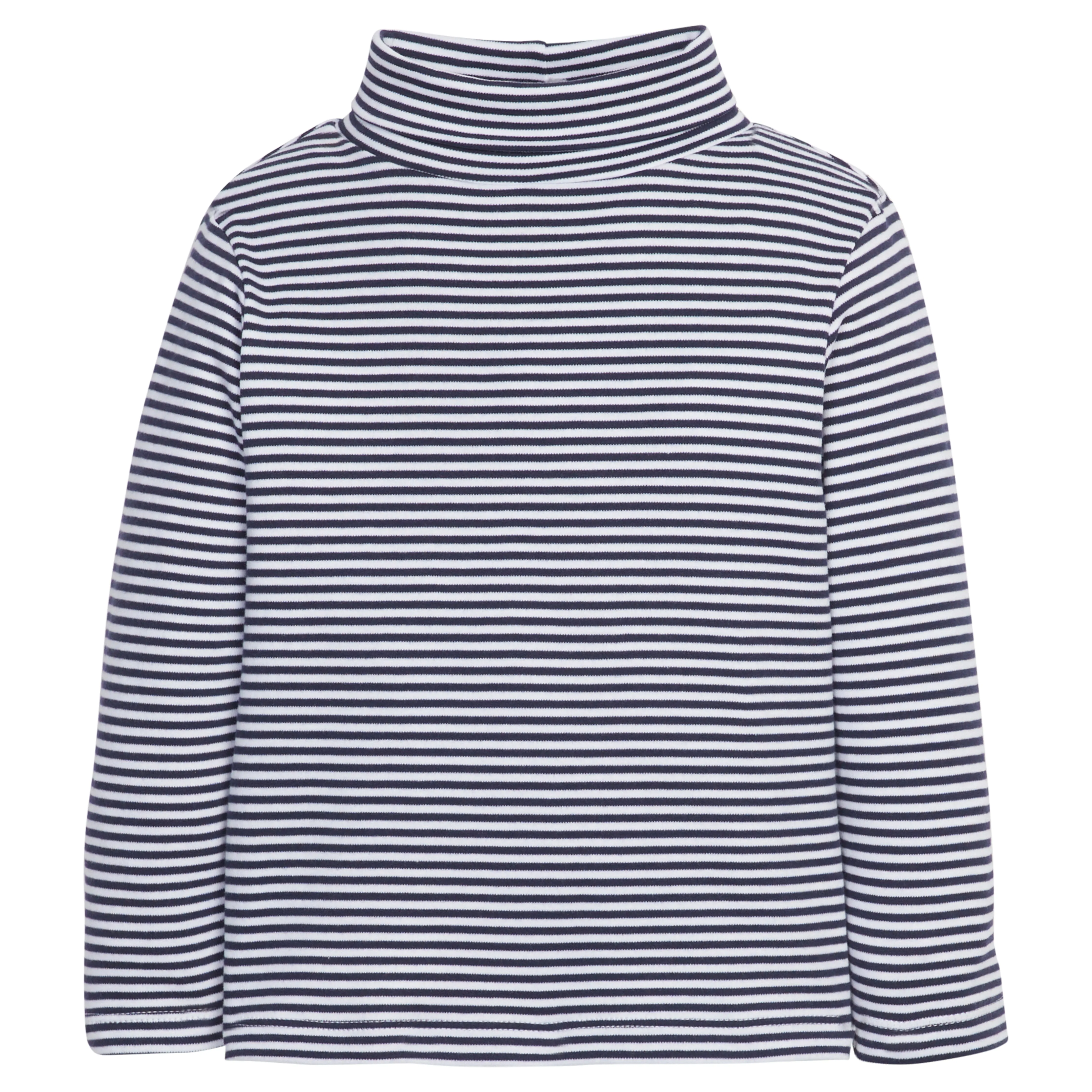 Striped Turtleneck - Navy