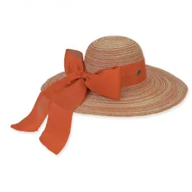 Sun 'N' Sand - Istech Multicolor Polyester Hat with Linen Scarf