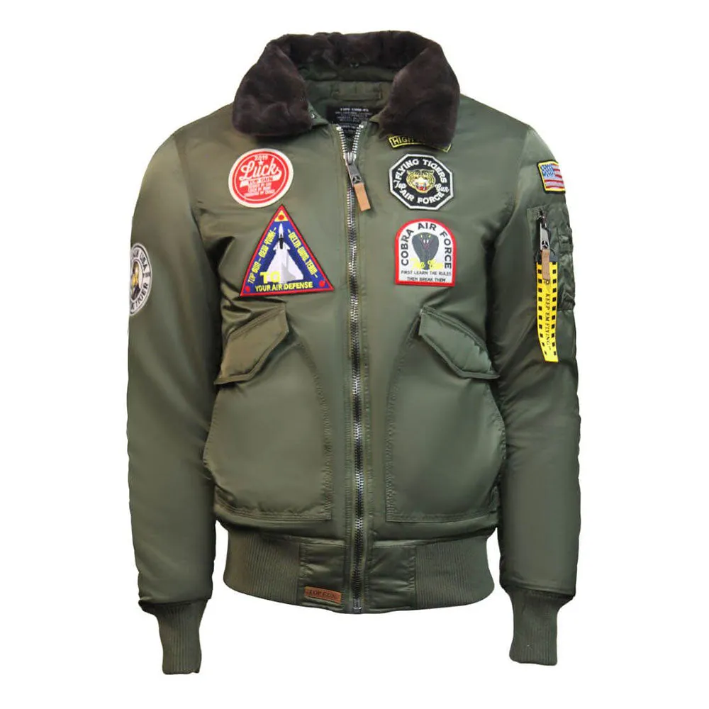 Top Gun Eagle CW45 Bomber Jacket Olive