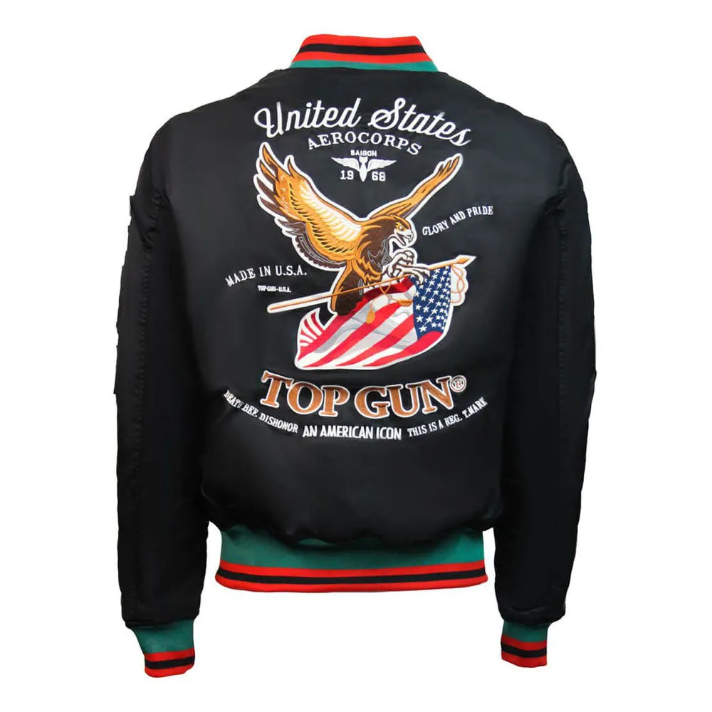 Top Gun Luck Bomber Jacket Black