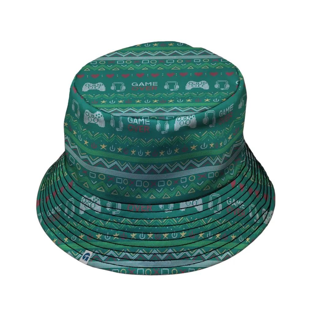 Ugly Christmas Sweater Video Gamer Bucket Hat