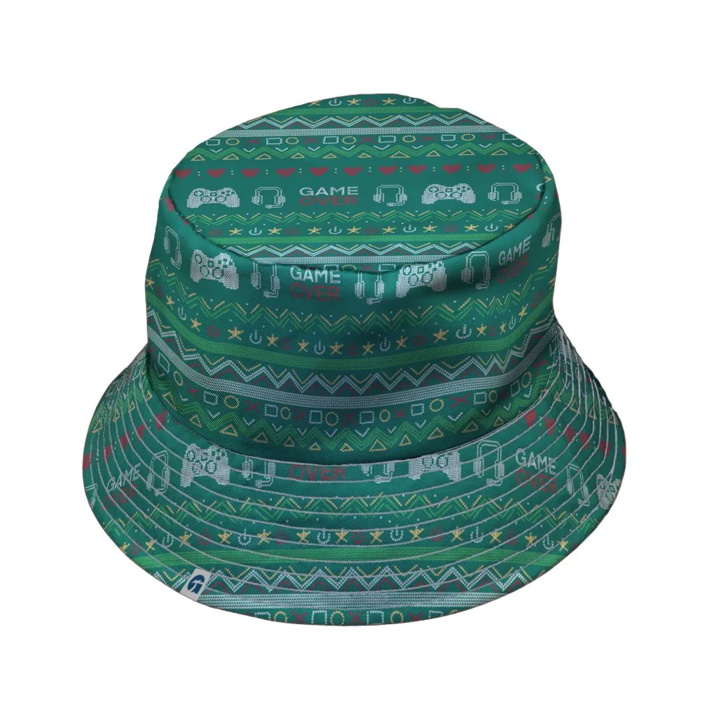 Ugly Christmas Sweater Video Gamer Bucket Hat