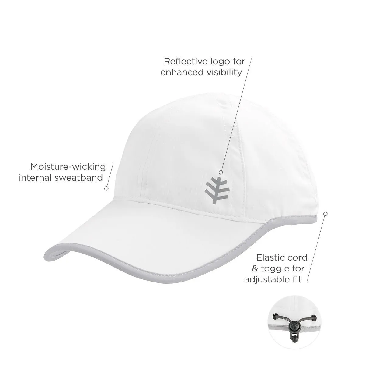 Unisex Lenny Sport Cap  |  White/Silver