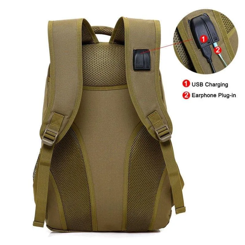 USB Charging Laptop Backpack Molle Bags