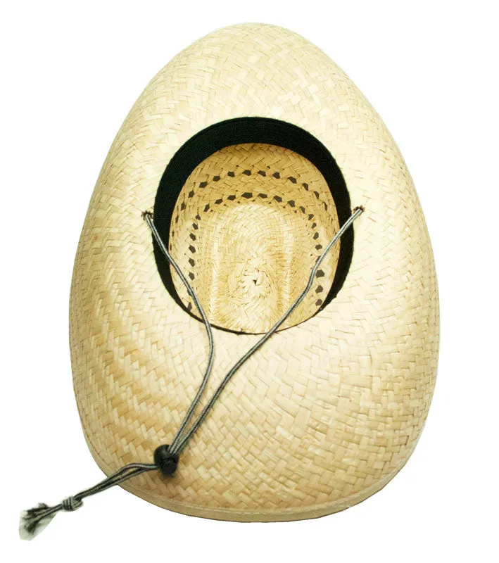 Vented Wide Brim Mexican Style Straw Hat