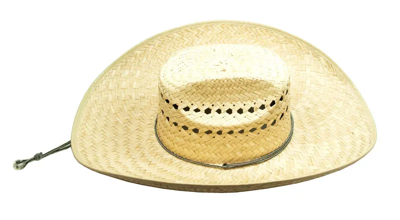 Vented Wide Brim Mexican Style Straw Hat