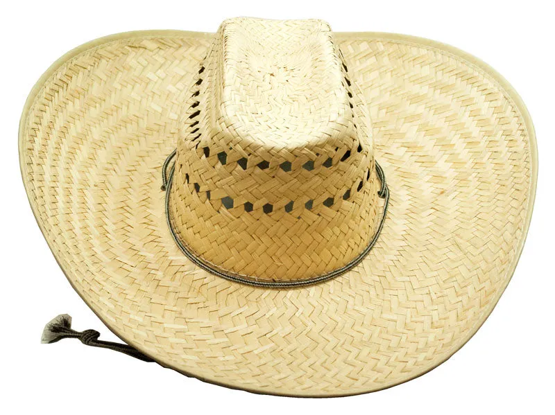 Vented Wide Brim Mexican Style Straw Hat