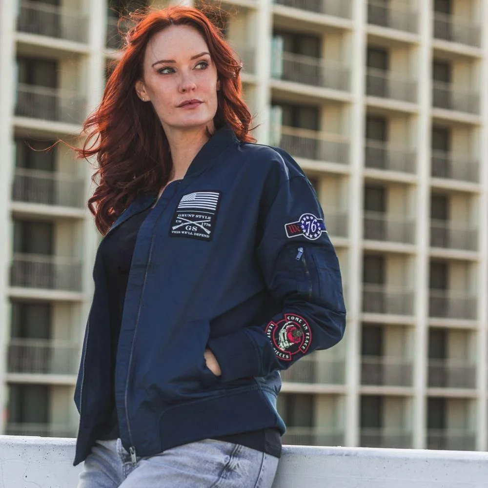 Women's Classified Bomber Jacket - Navy