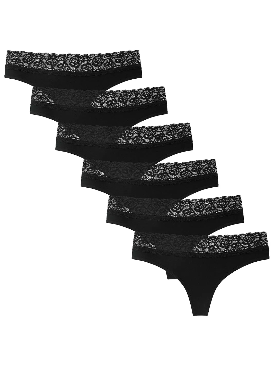 Women's Lace Thongs 6-Pack