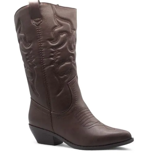 Women's Tall Western Cowboy Dress Boots - Comfortable Cowgirl Boots for Women